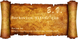 Berkovics Viktória névjegykártya